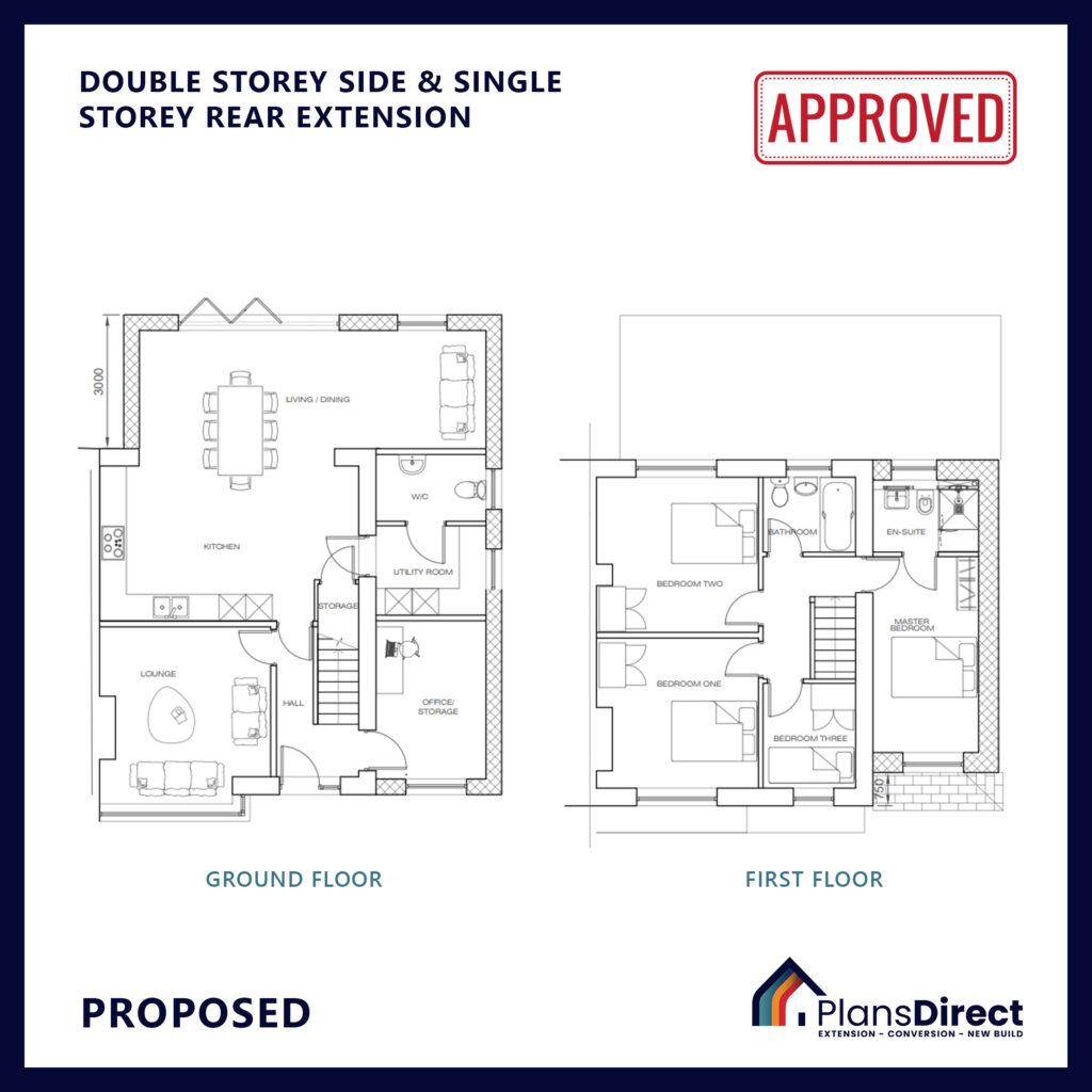 Full Planning & Building Control Package for Double Side & Single Storey Rear Extension